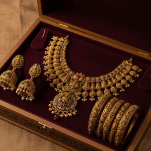 temple jewellery bridal collection – antique finish