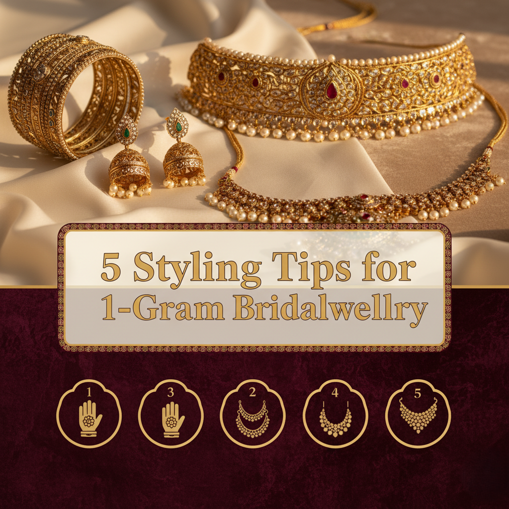 5 Styling Tips for 1-Gram Bridal Jewellery