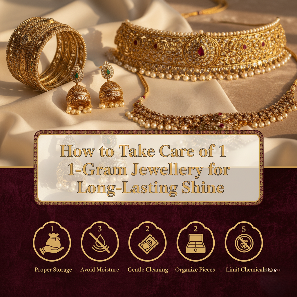 How to Take Care of 1-Gram Jewellery for Long-Lasting Shine